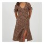 Brave Soul Womens Floral Dress with Side Split Detail