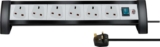 Brennenstuhl Premium-Office-Line Extension Socket 6-way black/light grey 3m