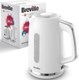 Breville Bold White Electric Kettle 1.7L 3kW Fast Boil White & Silver Chrome VKT257