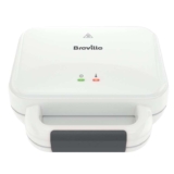 Breville Deep Fill Toastie Maker 2 Slice Sandwich Toaster Non-Stick Plates Cooks a Toastie in 5 Minutes White VST091