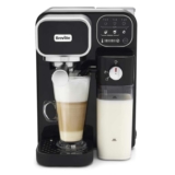 Breville Prima Latte Luxe One Touch Espresso Maker, 19 Bar Italian Pump, Automatic Milk Frother, ESE Coffee Pod Compatible, Black, VCF166