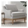Brody Natural Strip Chenille Padded Back Armchair