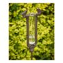 Brown Cast Iron Bird Rain Gauge Garden Ornament
