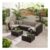 Brown FurnitureboxUK Orlando 6-Seat Modular Outdoor Rattan Sofa