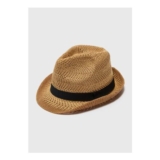 Brown Plait Yarn Trilby Hat