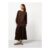 Brown Sweatshirt Combined Plisse Midaxi Dress