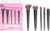 Brushworks On The Go Travel Makeup Brush Set Mini Face & Eye Brushes for Foundation, Powder & Eyeshadow – Blending, Buffing & Touch-Ups Anywhere – Vegan & Cruelty Free