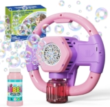 Bubble Machine Gun 10 Hole Electric Silent with Colorful LED/130ml Solution Bubble Gun Toys,10000 Rich Bubbles Per Minute,Durable Automatic Bubble Makers Toy for Boys/Girls/Wedding Scene (FXP)