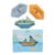 Budhi Budha 4 Floating Food-Grade Silicone Boats for Kids