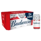 Budweiser Lager Beer Cans 15x440ml 2 for £20