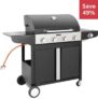 Buffalo 4 Burner Gas Barbecue with Hob with code
