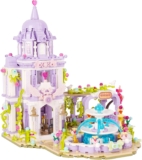 Building Blocks Set, Garden House Building Toys, Dream Villa Blocks Set for Girls, Gift for Christmas, Birthday, New Year