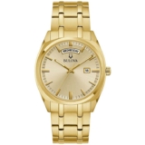 Bulova Classic Surveyor Day & Date Watch 39mm Quartz Gold