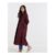 Burgundy Longline Lightweight Hooded Raincoat