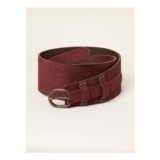 Burgundy Red Suede Waist Belt