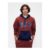 Burgundy Red/Blue Colourblock Overhead Logo Fleece Lined Hoodie