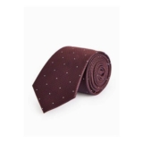Burgundy Spot Printed Tie One Size