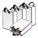CABODYALS 10 Pcs Black and White Gift Bags with Handles