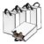 CABODYALS 10 Pcs Black and White Gift Bags with Handles
