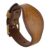 CABODYALS Adjustable Brown Cowhide Leather Bracelet with Alloy Clasp