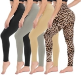 CAMPSNAIL Leggings for Women UK Black High Waisted Ladies Pants Tummy Control for Gym Yoga Regular&Plus Size