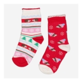 CHARITY GIFTS Two Pack Multicolour Festive Hedgehog Socks