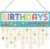 CHDITB Wooden Birthday Reminder Calendar Board(16×5)Cute Birthday Plaque Gift for Kids Inspirational Quotes Wooden Birthday Tracker Plaque Wall Hanging with 100 Heart/Circle Tags Birthdays Calendar