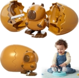 CHENRI 2026 Easters Gift, Wind-Up Animal Hatching Surprise Egg, Hatching Dinosaur Egg Toy for Kids, Spinning Egg Hatches into Walking Dinosaur, Wind-Up Surprise Eggs Gift for Kids Party (Capybara)