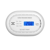 CO Detector with LCD Display, 10-Year Battery, White, 1 Pack