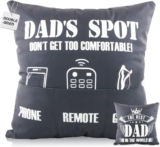 COLOFALLA Gifts for Dad Birthday Gifts Cushion Cover Double-Sided 45x45cm Throw Pillow Cover with Pockets Dad Gift from Daughter Son