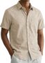 COOFANDY Mens Shirts Short Sleeve Summer Shirt Regular Fit Casual Shirts Holiday Shirt with Pocket