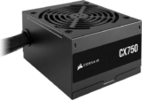 CORSAIR CX750 80 PLUS Bronze Non Modular Low-Noise ATX 750 Watt Power Supply (Black)