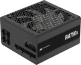 CORSAIR RM750x Fully Modular Low-Noise ATX Power Supply ATX 3.1 Compliant PCIe 5.1 Support Native 12V-2×6 Connector Black