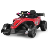 COSTWAY Kids Ride on Car, 12V Battery Powered Racing Vehicle with Parental Remote Control, MP3 Music and LED Lights Shipped/Sold by holomall