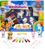 CRAYOLA Washimals – Paw Patrol Activity Set Includes 4 Washable Figures, 6 Washable Markers, 40 Stickers and Brush Suitable for Ages 3