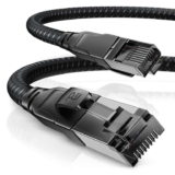 CSL – CAT 8.1 Network Cable 40 Gbits – 3 m – Cotton Jacket – Black Series