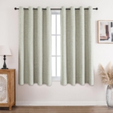 CUCRAF 100% Blackout Curtains Dark Green Thermal Eyelet Curtains 54 Inch Drop 2 Panels Soft Texture Energy Saving Sun Blocking for Bedroom Living Room 46 X 54 Inch