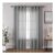CUCRAF Grey Voile Curtains, Eyelet, 95-Inch Drop, 2 Panels