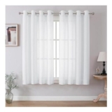 CUCRAF Voile Curtains off White, 69-Inch Drop, 2 Panels