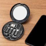 Cable Management Box with Charging Cable Holder, Desk Cord Organizer Case for Home Office, Travel – Black via Amazon Haul