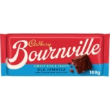 Cadbury Bournville Old Jamaica Dark Chocolate Bar, Rich Dark Chocolate With Rum & Raisin 100g – £1.42 / £1.28 S&S