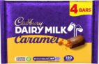 Cadbury Dairy Milk Caramel Chocolate Bar, Milk Chocolate with Smooth Caramel Filling, 4 x 37 g Bars Per Pack (£1.42 S&S)