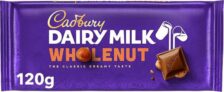 Cadbury Dairy Milk Whole Nut Bar, 120 g (Pack of 1)