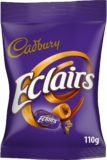 Cadbury Eclairs Chocolate Bag, Caramels with Milk Chocolate Centres, Delicious Chewy Treats, 110 g (Pack of 1)