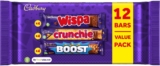 Cadbury Mixed Chocolate Bar Value Pack, 4 x Wispa, 4 x Crunchie & 4 x Boost Bar Multipack 347.2 g Total (Pack of 1)