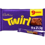 Cadbury Twirl Milk Chocolate Bar, The Classic Creamy Taste, Multipack of Single Bars 21.5 g (Pack of 9) – S&S £2.37 / £2.13