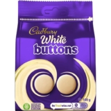 Cadbury White Chocolate Giant Buttons, Sharing Bag, Bite Size Treats, 100g – £1.13 S&S