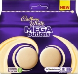 Cadbury White Mega Buttons, White Chocolate Share Pouch 192g