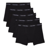 Calvin Klein Mens 5 Pack Trunks with Logo Waistband
