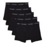 Calvin Klein Mens 5 Pack Trunks with Logo Waistband